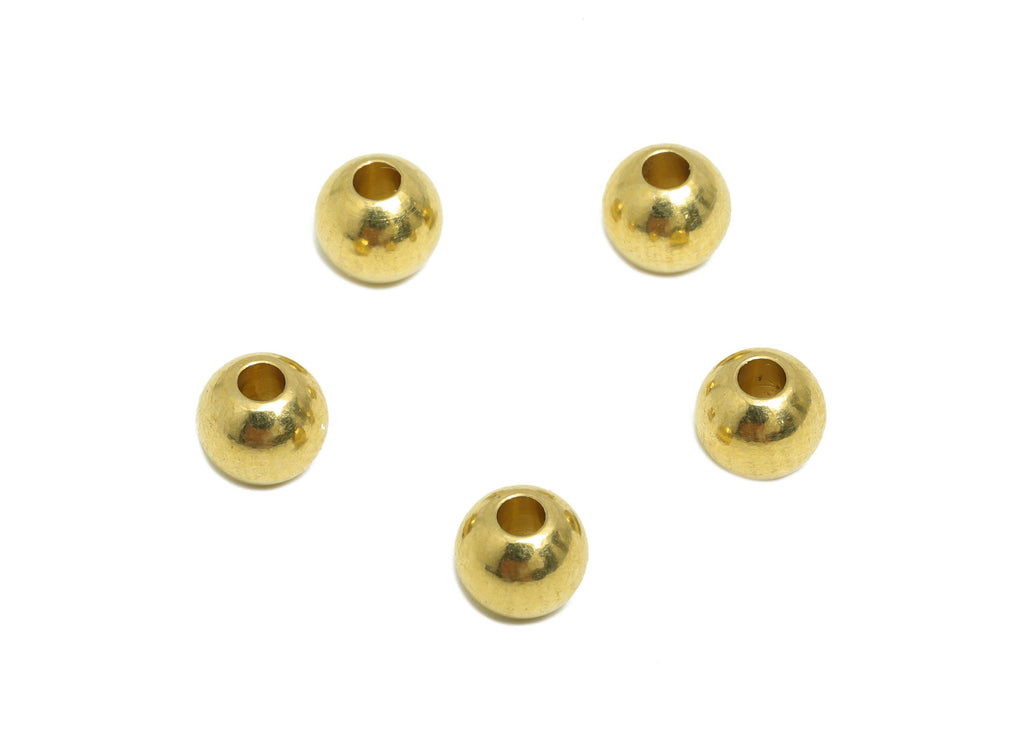 Brass Spacer Bead - Raw Brass Round Faceted Beads for Jewelry Making - Decorative Metal Craft Bead - DIY Jewelry Making - 5x5x5mm - PP10968 - DOMEDBAZAAR