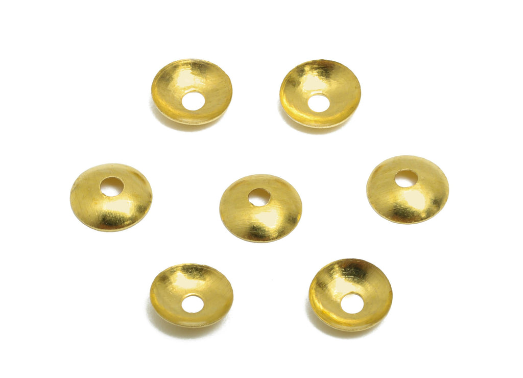 5mm Brass Spacer Beads - Raw Brass Dome Jewelry Beads - Space Bead for DIY - Hollow Dome Spacer Bead - DIY Jewelry Brass Bead - PP11020 - DOMEDBAZAAR