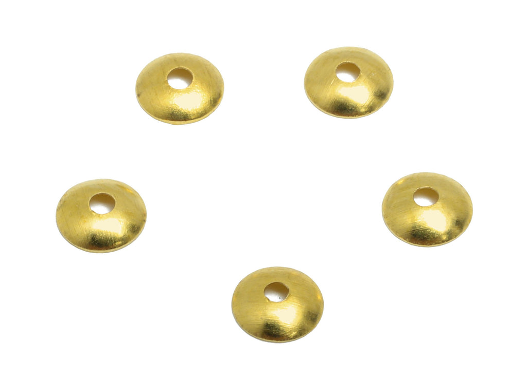 5mm Brass Spacer Beads - Raw Brass Dome Jewelry Beads - Space Bead for DIY - Hollow Dome Spacer Bead - DIY Jewelry Brass Bead - PP11020 - DOMEDBAZAAR