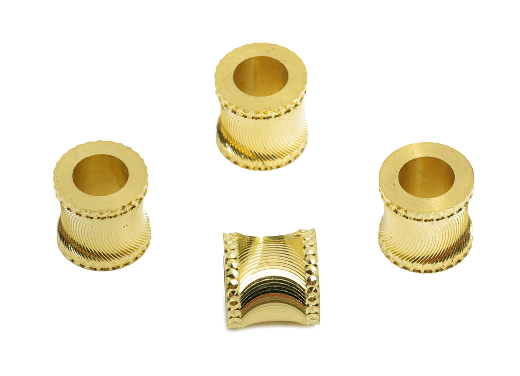 Raw Brass Barrel Beads - Brass Metal Spacer Beads - Textured Decorative Cylinder Beads - Dainty Textured Bracelet Beads - 7x7x7mm - PP11198 - DOMEDBAZAAR