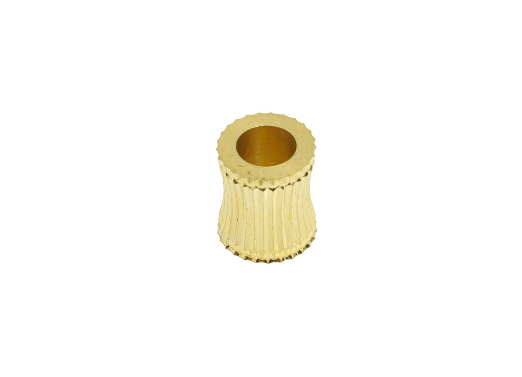Raw Brass Elegant Beads - Brass Metal Spacer Beads - Textured Decorative Cylinder Beads - DIY Textured Bracelet Beads - 7x6x6mm - PP11200 - DOMEDBAZAAR