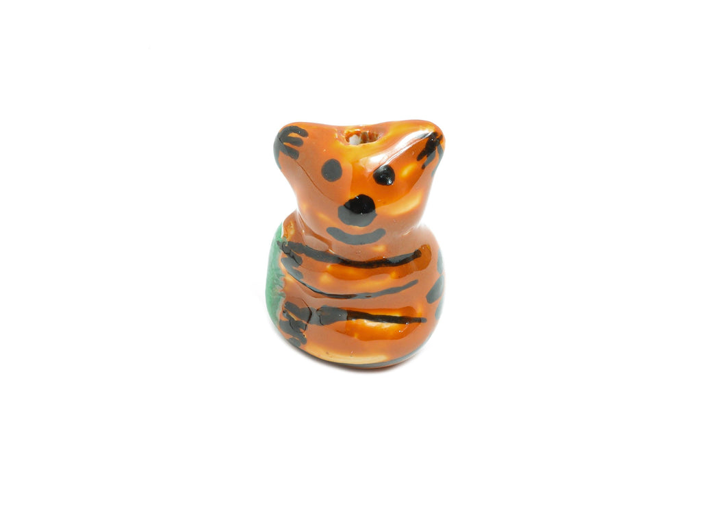 Glazed Ceramic Bee Beads - Craft Beads for Necklace or Bracelet - Animal Figure Beads - Handmade  Making Supplies - 21x15x13.94mm - NS2826 - DOMEDBAZAAR