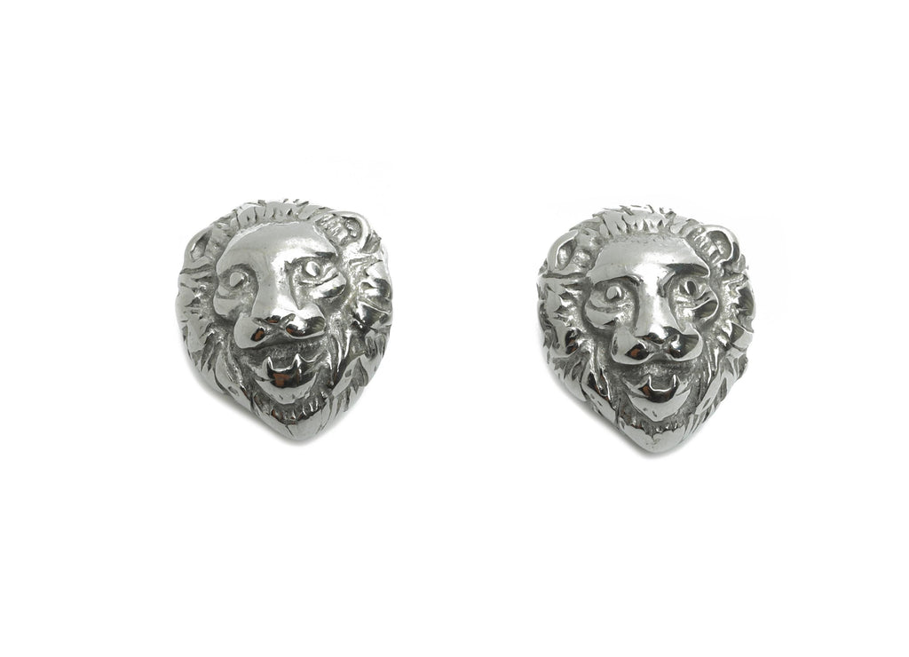 Steel Lion Head Bead - Lion Spacer Bead for Bracelet - 304 Stainless Steel - Heavy Metal Lion Bead - Statement Jewelry - 13x11x10mm - SS1580 - DOMEDBAZAAR