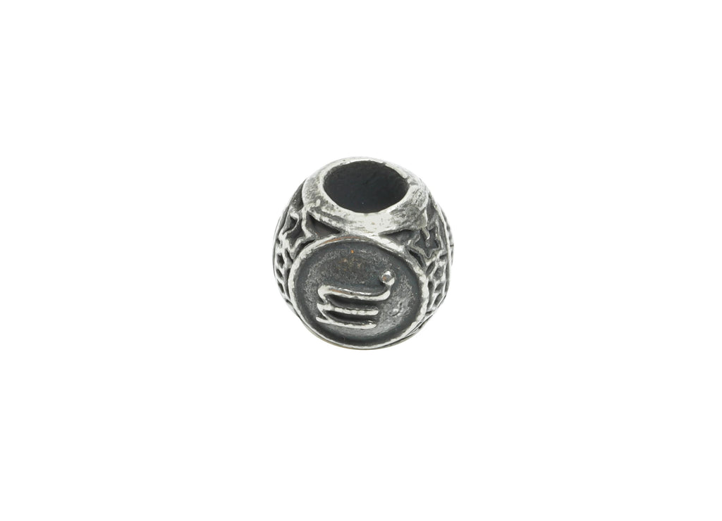 Steel Scorpio Zodiac Bead - Astrology Spacer Bead for Bracelet - 304 Stainless Steel - Statement Steel Horoscope Bead - 9x10x9.7mm - SS1560J - DOMEDBAZAAR