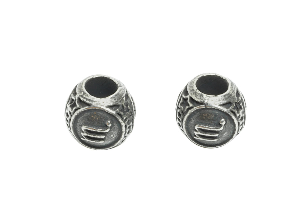 Steel Scorpio Zodiac Bead - Astrology Spacer Bead for Bracelet - 304 Stainless Steel - Statement Steel Horoscope Bead - 9x10x9.7mm - SS1560J - DOMEDBAZAAR