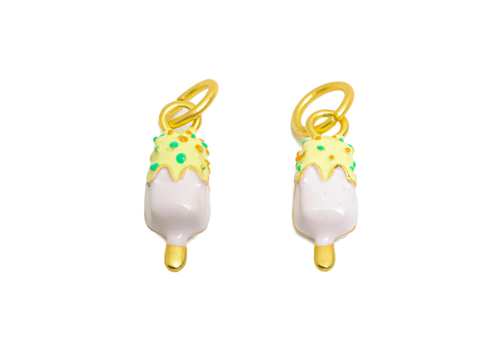 Alloy Ice Cream Bracelet Charms - Colorful Enamel Popsicle Pendant - Dainty Colorful Sprinkles Pendant - Jewelry DIY - 19x6.98x7mm - ZZ2098 - DOMEDBAZAAR