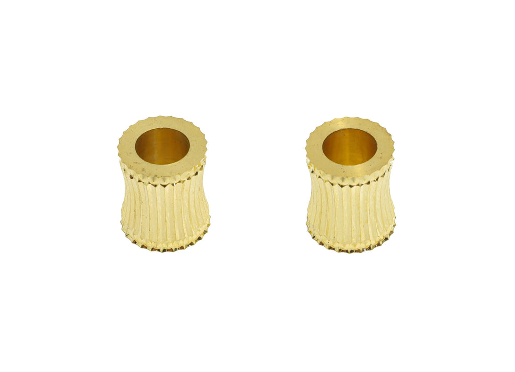 Raw Brass Elegant Beads - Brass Metal Spacer Beads - Textured Decorative Cylinder Beads - DIY Textured Bracelet Beads - 7x6x6mm - PP11200 - DOMEDBAZAAR