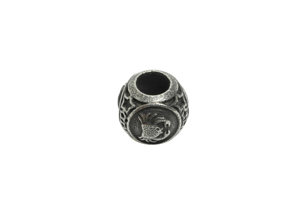 Steel Cancer Zodiac Beads - Astrology Spacer Bead for Bracelet - 304 Stainless Steel - Steel Horoscope Spacer Beads - 9x10x9.7mm - SS1560F - DOMEDBAZAAR