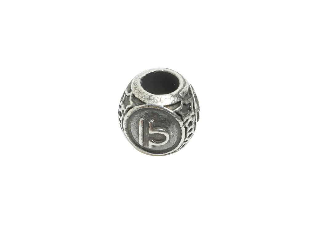 Steel Libra Zodiac Bead - Astrology Spacer Bead for Bracelet - 304 Stainless Steel - Statement Steel Horoscope Beads - 9x10x9.7mm - SS1560I - DOMEDBAZAAR