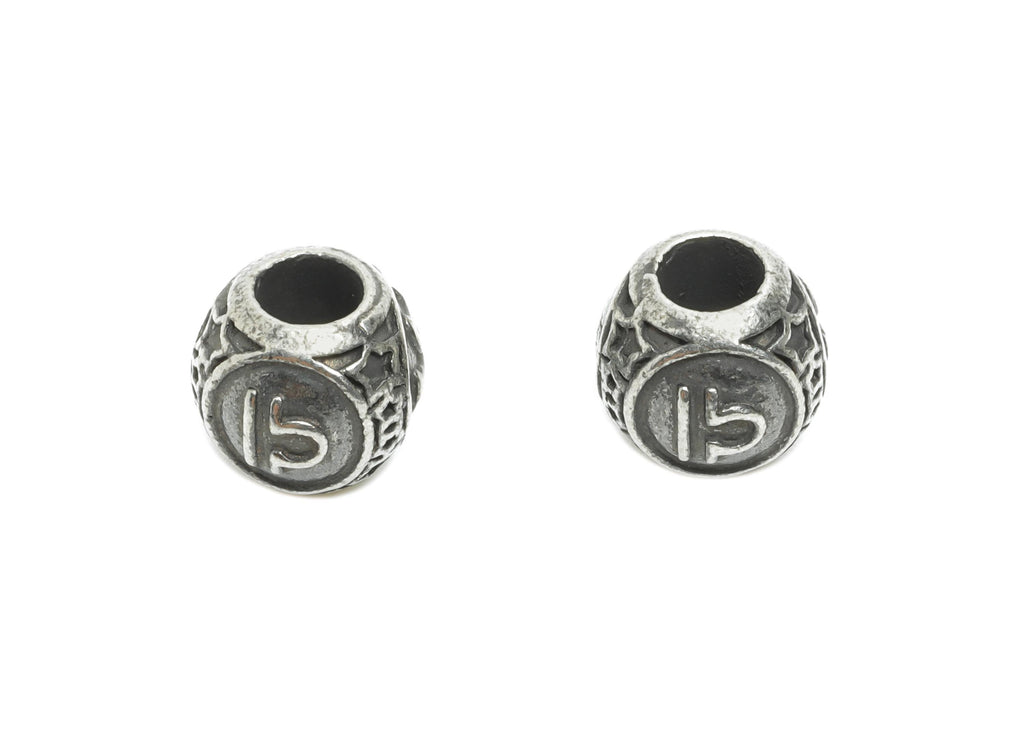 Steel Libra Zodiac Bead - Astrology Spacer Bead for Bracelet - 304 Stainless Steel - Statement Steel Horoscope Beads - 9x10x9.7mm - SS1560I - DOMEDBAZAAR