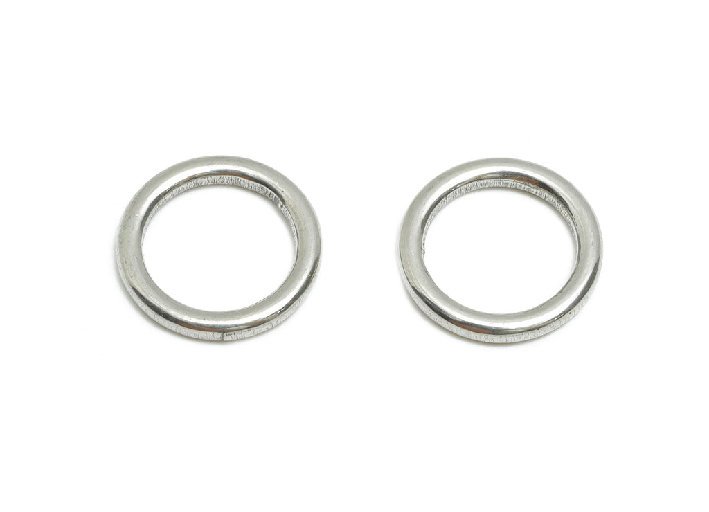 Steel Round Connector - Steel Simple Ring Jewelry - Crafting Ring for Necklace - Minimalist Stainless Steel Jewelry - 12x12.15x1mm - SS1918 - DOMEDBAZAAR