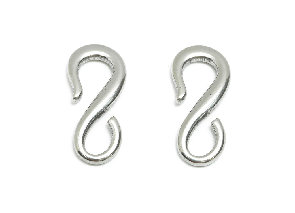 Steel Infinity Connector - Stainless Steel Infinity Pendant - Modern Infinity Shape Charm - Stainless Steel Jewelry - 28x13x2.78mm - SS1766 - DOMEDBAZAAR