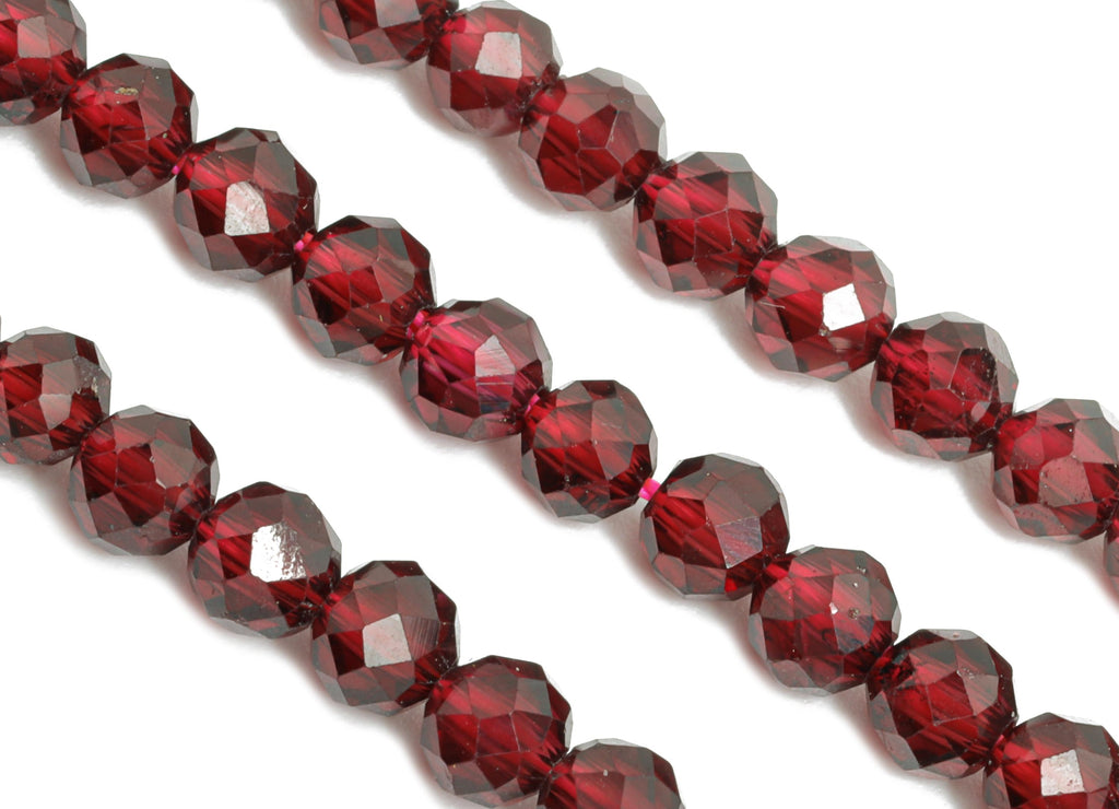 4mm Garnet Natural Stone Bead - Faceted Round Garnet 15.5 inch /Strand - Sparking Gemstone Beads for Handmade - Jewelry DIY - NS2419 - DOMEDBAZAAR