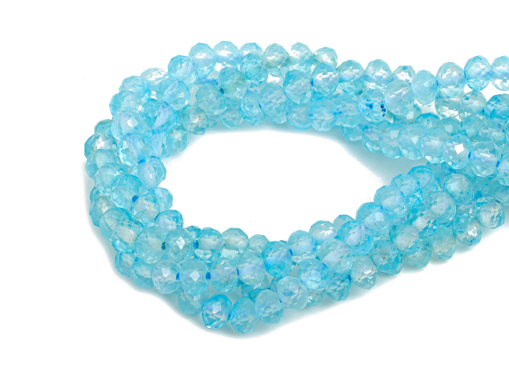 4x2mm Topaz Natural Stone Bead - Faceted Rondella Topaz 15.5inch /Strand - Gemstone Bead for Handmade - DIY Crafting Jewelry Making -NS2445 - DOMEDBAZAAR