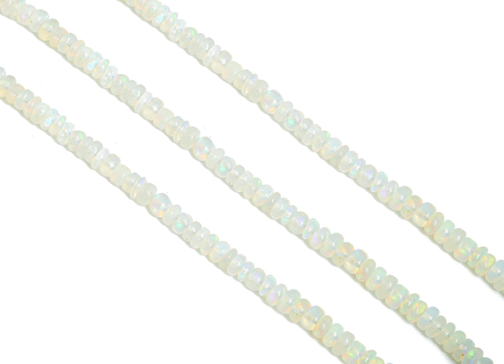 Opal Natural Stone - Smooth Rondella Opal Natural Stone 16.5 Inch/Strand - Rondelle Opal Beads - Opal Necklace Strand - Healing Bead -NS2688 - DOMEDBAZAAR
