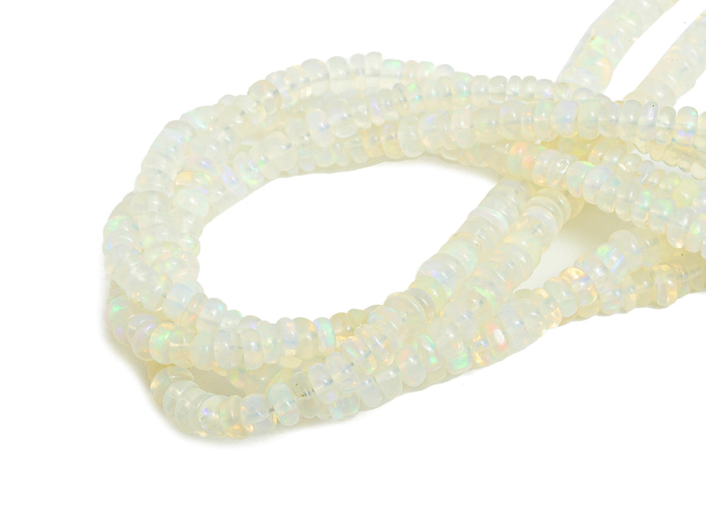 Opal Natural Stone - Smooth Rondella Opal Natural Stone 16.5 Inch/Strand - Rondelle Opal Beads - Opal Necklace Strand - Healing Bead -NS2688 - DOMEDBAZAAR