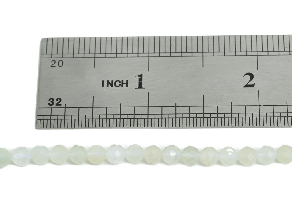 4mm Moonstone Natural Stone Bead - Faceted Round Moonstone 15.5 inch /Strand - Natural Gemstone Beads for Handmade - Crystal Healing -NS2432 - DOMEDBAZAAR