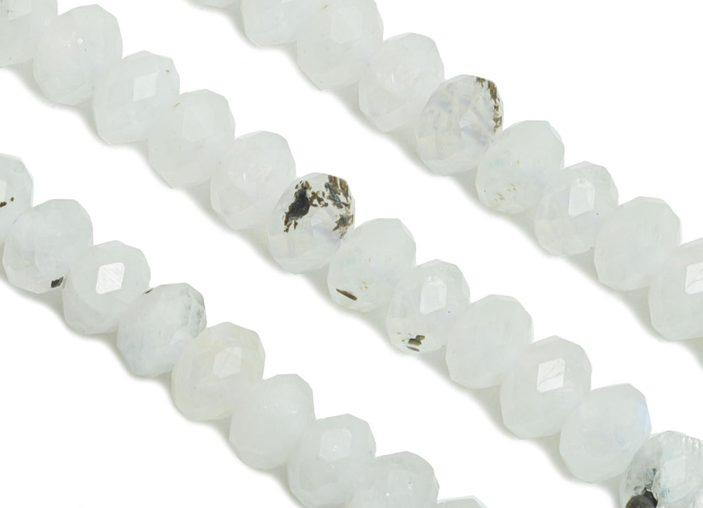 4mm Moonstone Natural Stone Beads - Faceted Round Moonstone 16.5 inch /Strand - Gemstone Beads for Handmade - DIY Crystal Beads - NS2684 - DOMEDBAZAAR