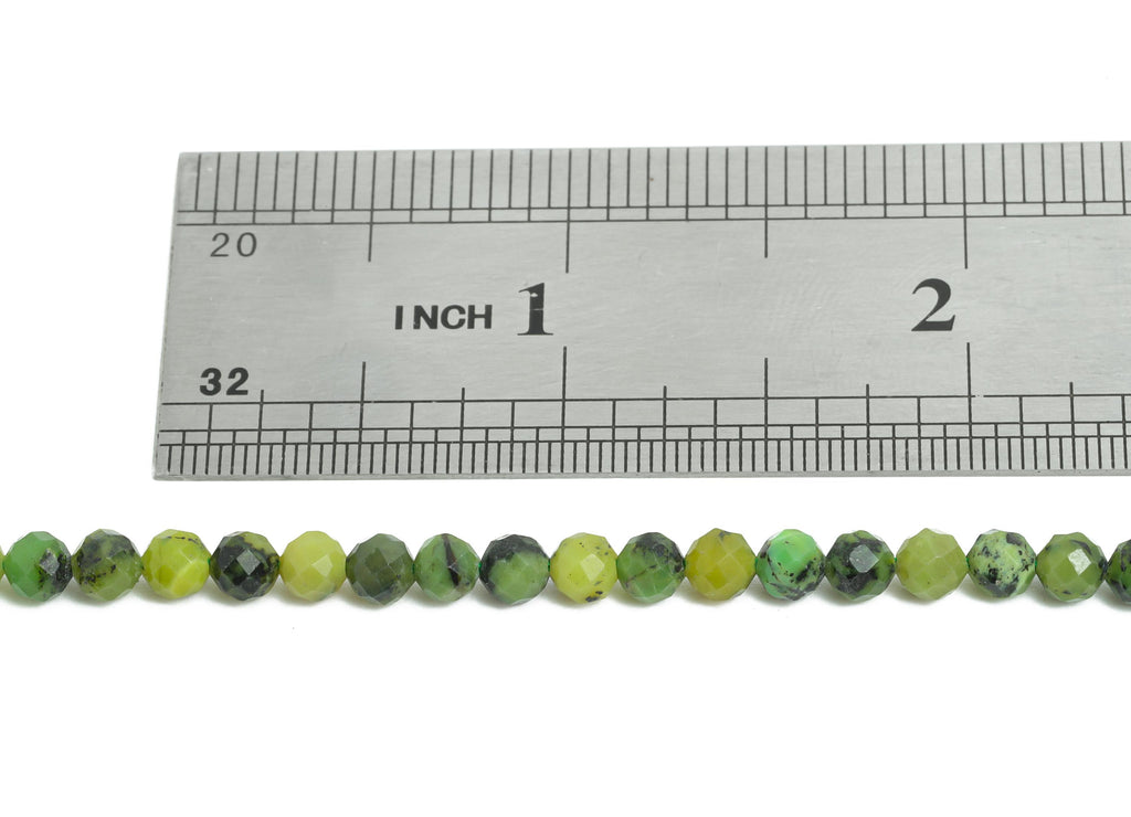 8x7mm Canadian Jade Natural Stone Bead - Faceted Round Canadian Jade 15.5 inch /Strand - Handmade Gemstone Beads - Crystal Healing - NS2463 - DOMEDBAZAAR