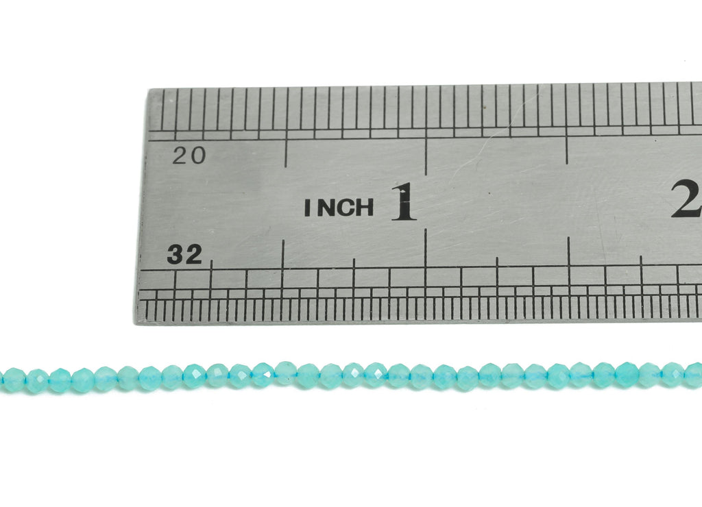 2mm Amazonite Natural Stone Beads - Faceted Round Amazonite 15.5 inch /Strand - High-Quality Gemstone Beads - Crystal Healing Beads - NS2447 - DOMEDBAZAAR