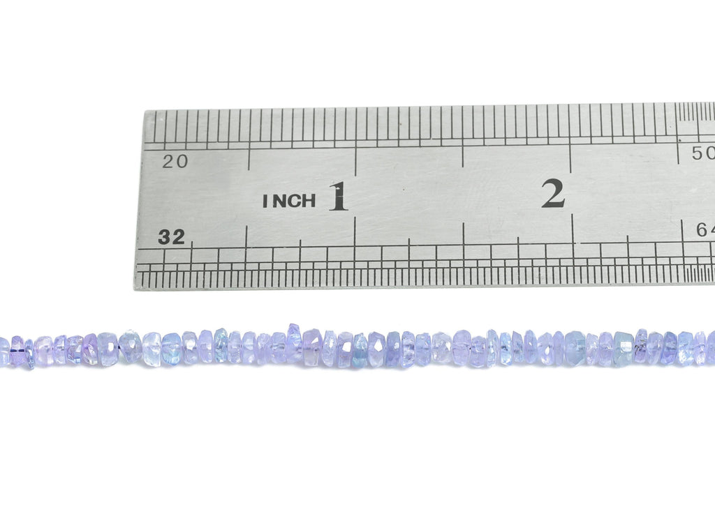 4mm Tanzanite Natural Stone Beads - Faceted Round Tanzanite 16.5 inch /Strand - Handmade Gemstone Beads - Artisan Bead Making - NS2705 - DOMEDBAZAAR