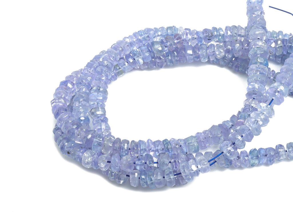 4mm Tanzanite Natural Stone Beads - Faceted Round Tanzanite 16.5 inch /Strand - Handmade Gemstone Beads - Artisan Bead Making - NS2705 - DOMEDBAZAAR