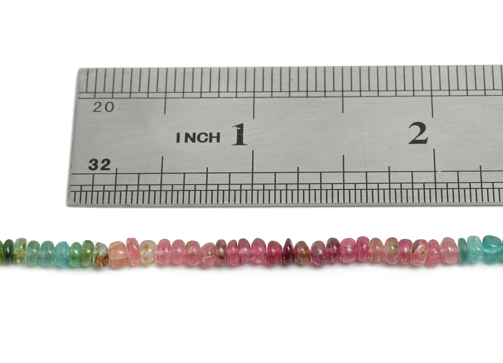 3x2mm Tourmaline Natural Stone Beads - Smooth Pink Tourmaline 16 inch /Strand - High-Quality Gemstone Beads - Nugget Stone Beads - NS2691 - DOMEDBAZAAR