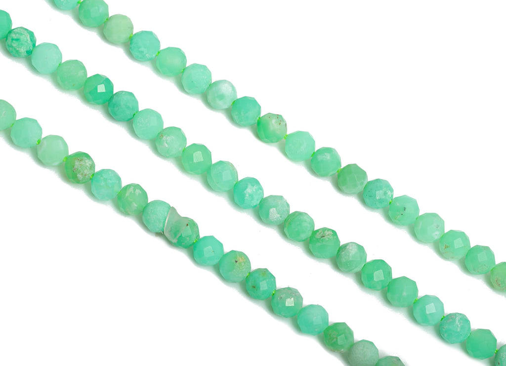 4mm Australian Jade Beads - Faceted Round Natural Stone 15.5 inch /Strand - Handmade Gemstone Bead - Crafting Bead - Jewelry Making - NS2529 - DOMEDBAZAAR