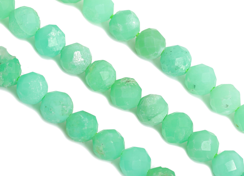 4mm Australian Jade Beads - Faceted Round Natural Stone 15.5 inch /Strand - Handmade Gemstone Bead - Crafting Bead - Jewelry Making - NS2529 - DOMEDBAZAAR