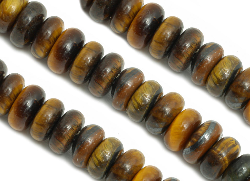 4x2mm Tigereye Natural Beads - Smooth Rondella Tigereye Natural Stone 15 inch /Strand - Crafting Gemstone Bead - Healing Stone Bead - NS2996 - DOMEDBAZAAR