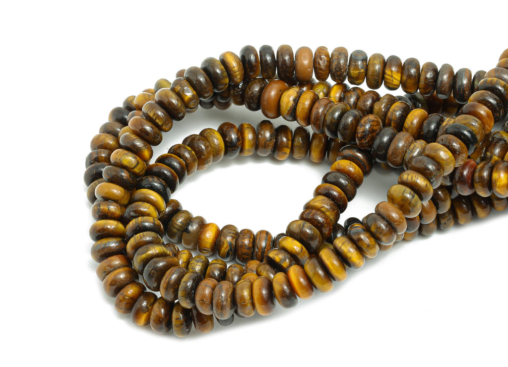 4x2mm Tigereye Natural Beads - Smooth Rondella Tigereye Natural Stone 15 inch /Strand - Crafting Gemstone Bead - Healing Stone Bead - NS2996 - DOMEDBAZAAR
