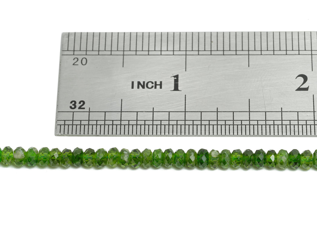 3x4mm Diopside Natural Stone Beads - Faceted Rondella Diopside 15.5 inch /Strand - DIY Crafting Gemstone Beads - Handmade Jewelry - NS2415 - DOMEDBAZAAR