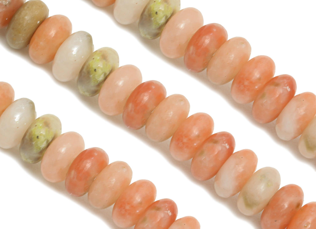 4x2mm Red Cotton Natural Stone Beads - Smooth Rondella 15 inch /Strand - High-Quality Boho Gemstone Beads - Beading Craft Supplies - NS2991 - DOMEDBAZAAR