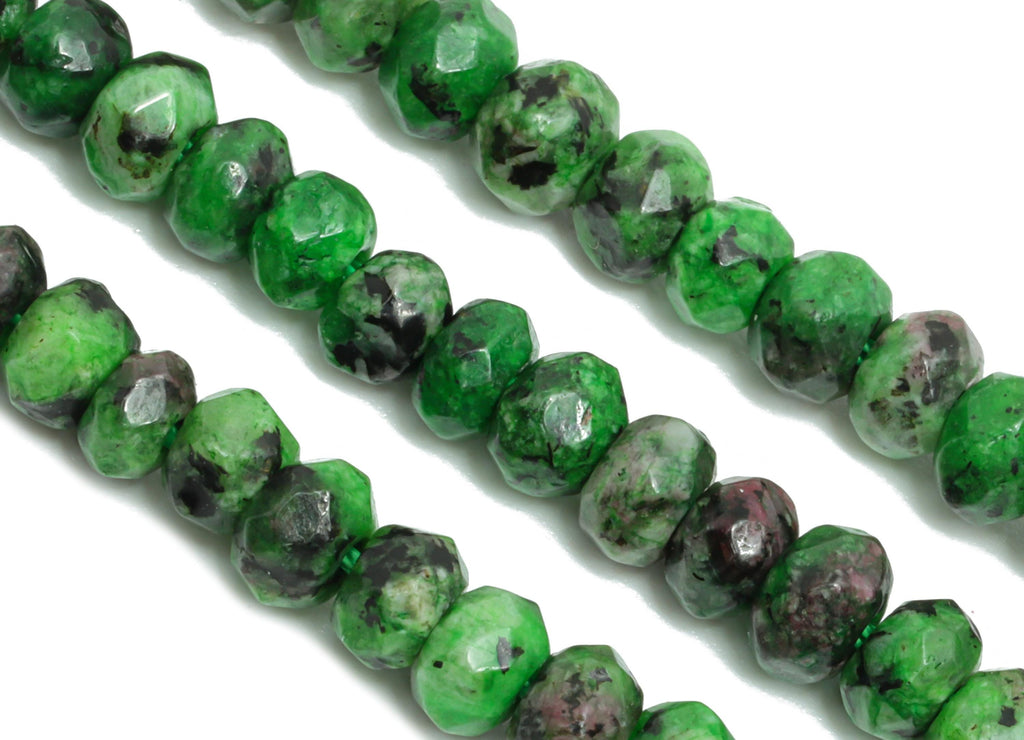 4x2mm Krasnyy Natural Stone Bead - Faceted Ruby Zoisite 14.56 inch /Strand - DIY Crafting Gemstone Beads - Bead Craft Supplies - NS2985 - DOMEDBAZAAR