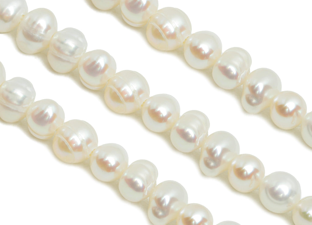 4x3mm Natural Pearl -Classic White Pearls - Pearl 13.5inch/Strand - Pearl Bead for Jewelry - Nugget High-Quality Pearl - 13x14mm - NS2952 - DOMEDBAZAAR