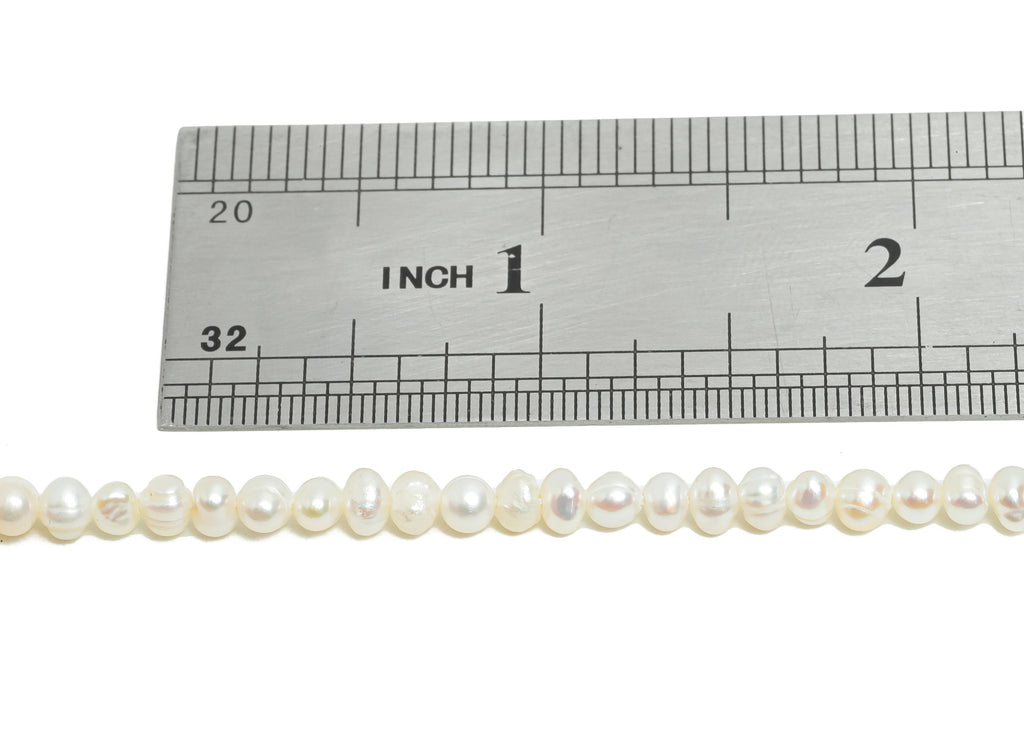 4x3mm Natural Pearl -Classic White Pearls - Pearl 13.5inch/Strand - Pearl Bead for Jewelry - Nugget High-Quality Pearl - 13x14mm - NS2952 - DOMEDBAZAAR