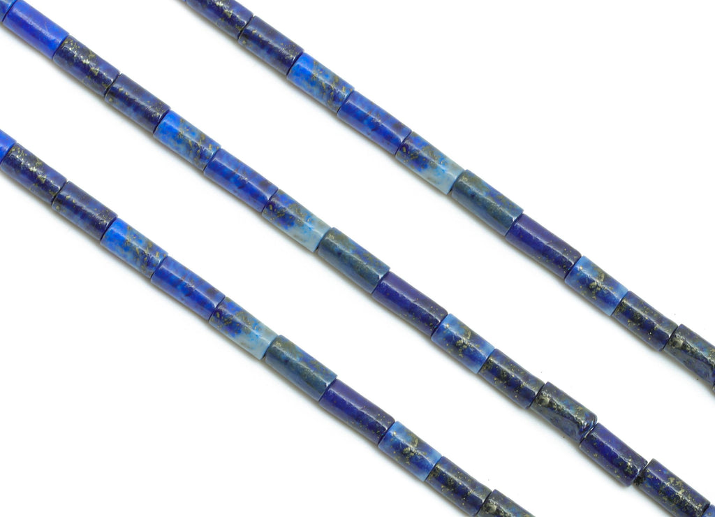 4x2mm Lapis lazuli Natural Stone Beads - Cylinde Bead Lapis lazuli 15.35 Inch/Strand - Cylinde Tube Bead - DIY Craft Making Bead - NS2963 - DOMEDBAZAAR