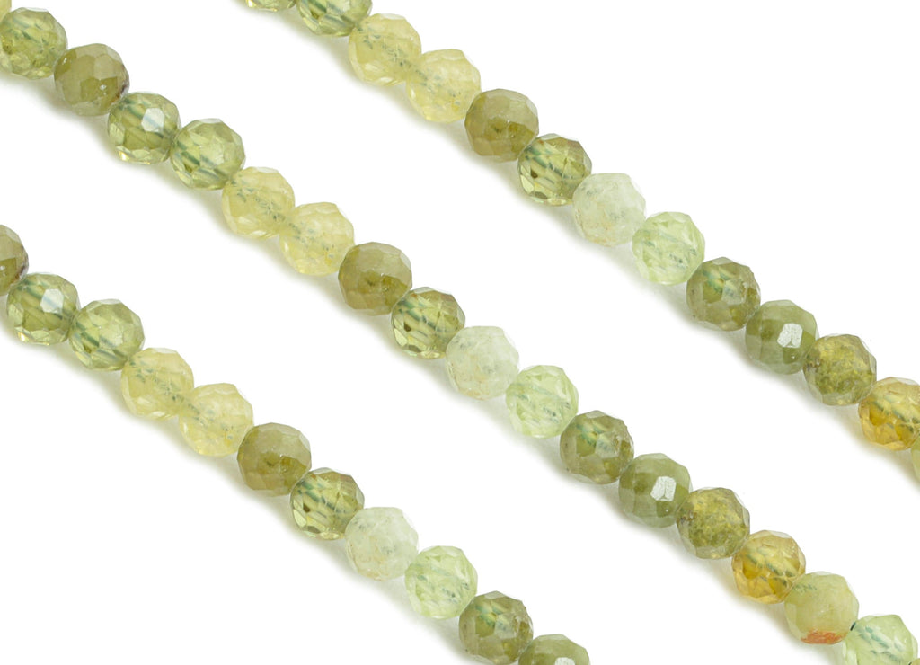 2.64x2.39mm Greengarnet Natural Stone Strand - Faceted Bead 15.35 inch /Strand - Gemstone Beads For Necklace - Necklace Crafting - NS2489 - DOMEDBAZAAR