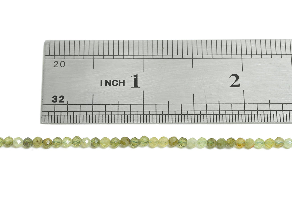 2.64x2.39mm Greengarnet Natural Stone Strand - Faceted Bead 15.35 inch /Strand - Gemstone Beads For Necklace - Necklace Crafting - NS2489 - DOMEDBAZAAR