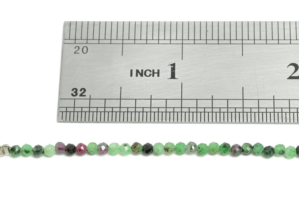 2.6mm Krasnyy Natural Stone Bead - Faceted Bead 6.3 inch /Strand - Gemstone Beads For Bracelet - Handmade DIY Bracelet Supplies - NS2453 - DOMEDBAZAAR