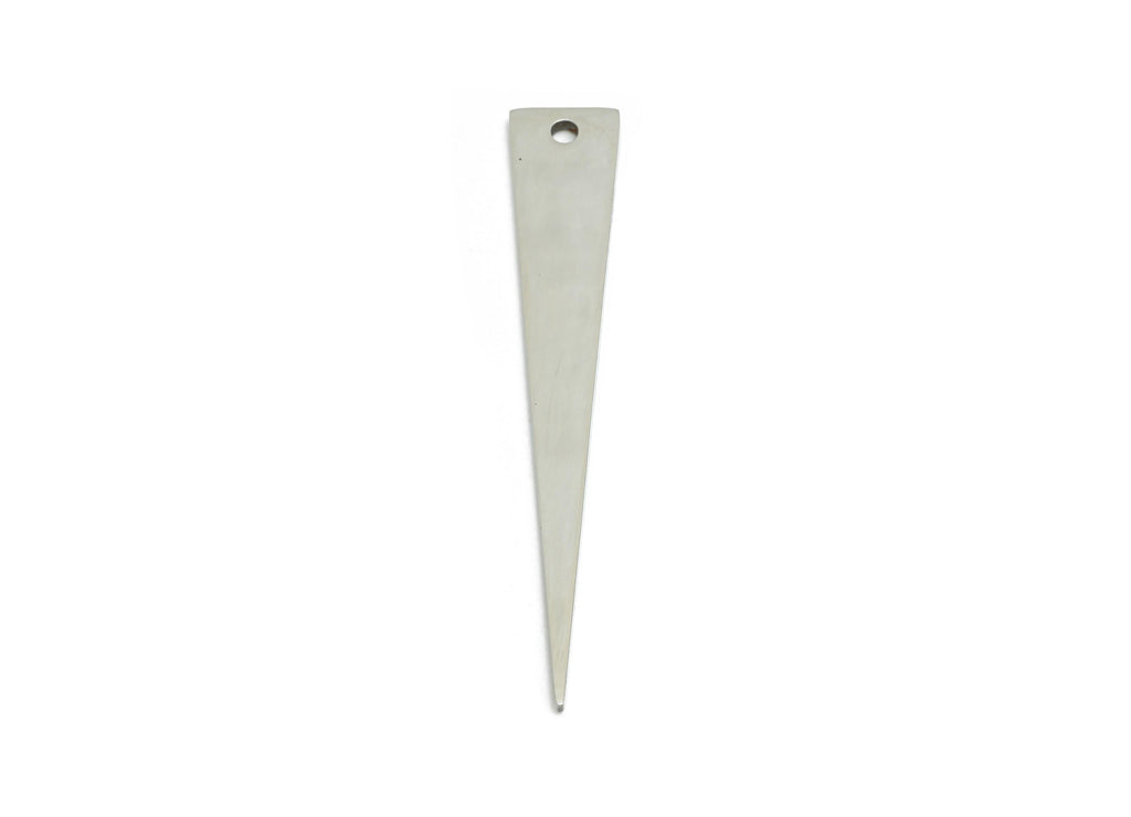 Steel Triangle Earring Charm - Stainless Steel Geometric Earring Charm - Modern Triangle Metal Sleek For Handmade - 36x5x0.98mm - SS2317 - DOMEDBAZAAR