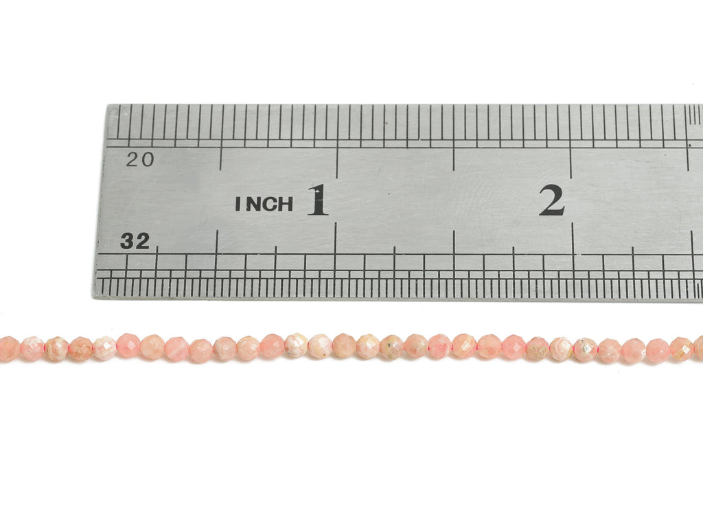 Rhodonite Natural Stone Beads - Round Faceted Rhodonite 15.5 inch /Strand - Gemstone Beads for Handmade - Jewelry Making Beads - NS2430 - DOMEDBAZAAR