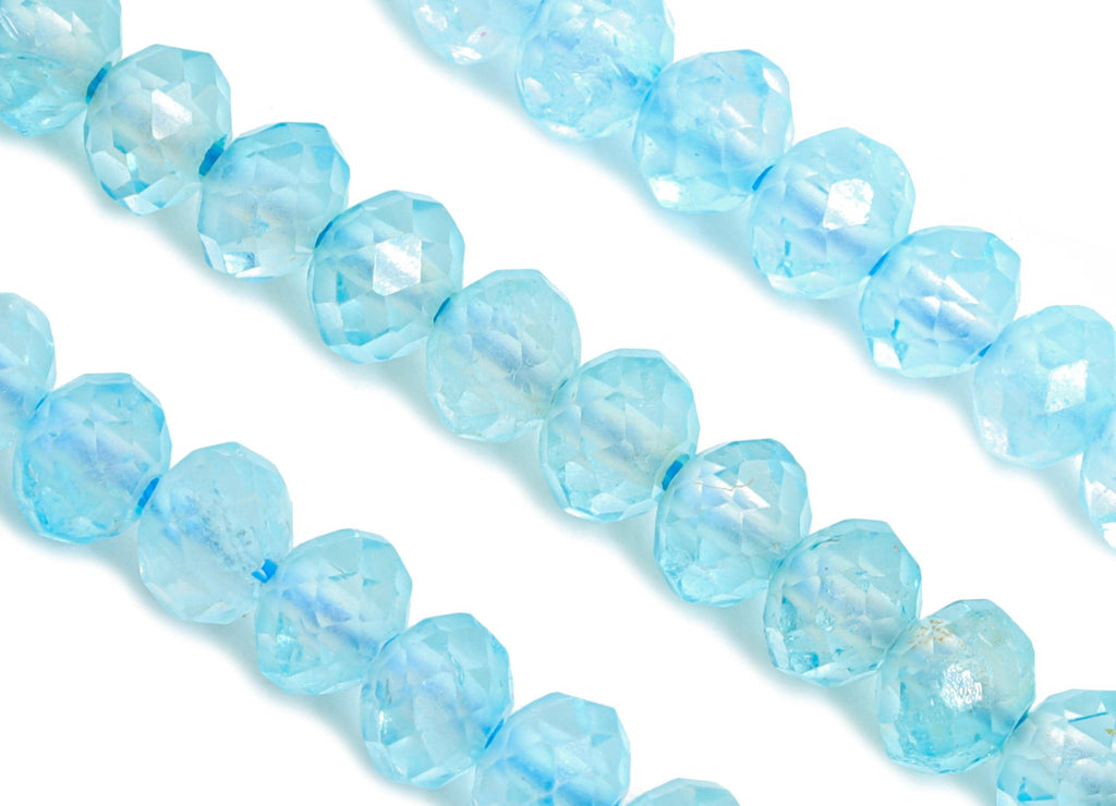 4x2mm Topaz Natural Stone Bead - Faceted Rondella Topaz 15.5inch /Strand - Gemstone Bead for Handmade - DIY Crafting Jewelry Making -NS2445 - DOMEDBAZAAR