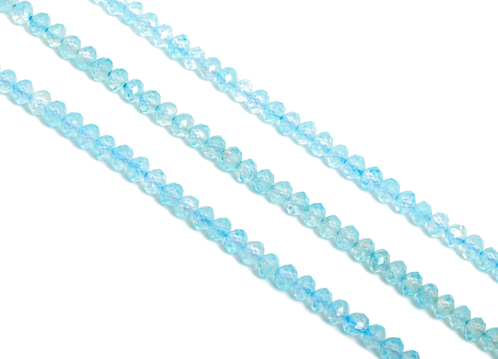 4x2mm Topaz Natural Stone Bead - Faceted Rondella Topaz 15.5inch /Strand - Gemstone Bead for Handmade - DIY Crafting Jewelry Making -NS2445 - DOMEDBAZAAR