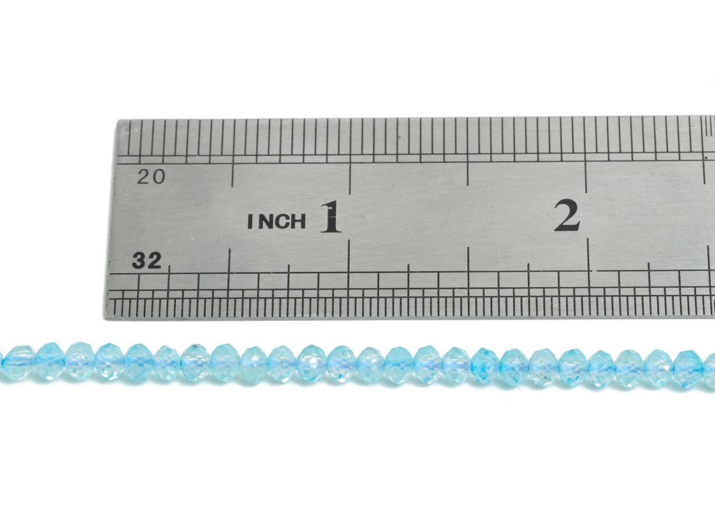 4x2mm Topaz Natural Stone Bead - Faceted Rondella Topaz 15.5inch /Strand - Gemstone Bead for Handmade - DIY Crafting Jewelry Making -NS2445 - DOMEDBAZAAR