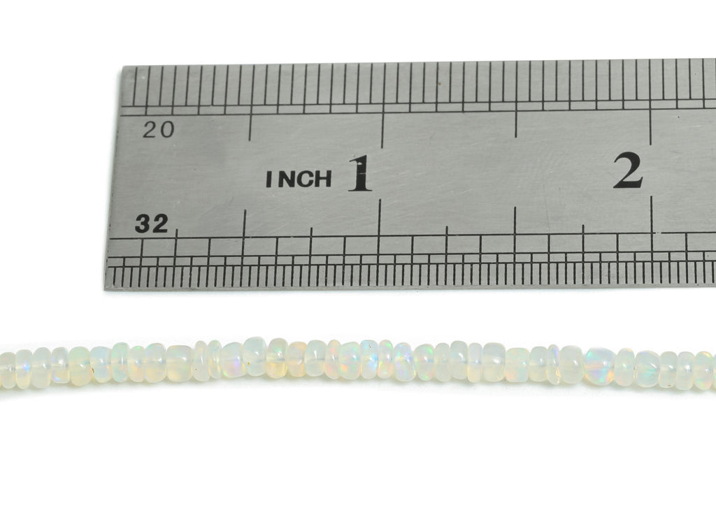 Opal Natural Stone - Smooth Rondella Opal Natural Stone 16.5 Inch/Strand - Rondelle Opal Beads - Opal Necklace Strand - Healing Bead -NS2688 - DOMEDBAZAAR