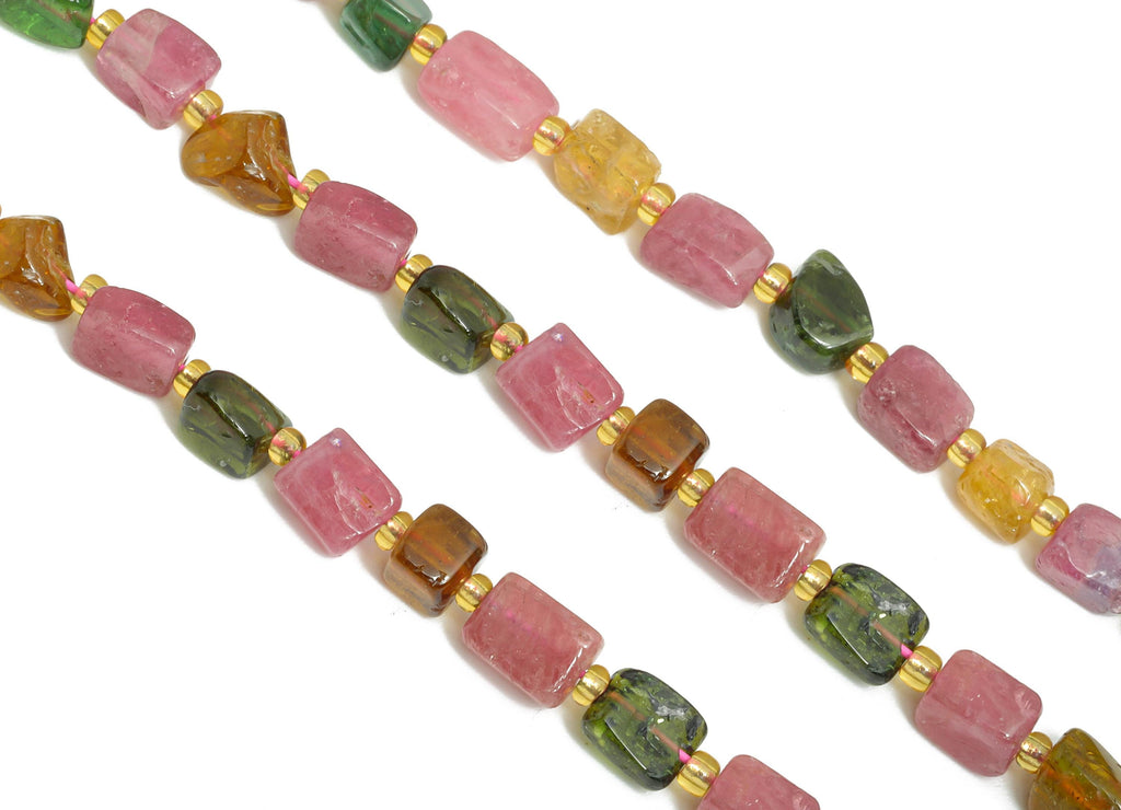 6x4mm Tourmaline Natural Stone Beads - Nugget Tourmaline 15.5 inch /Strand - Handmade Gemstone Beads - Crystal Beads - Jewelry DIY - NS2708 - DOMEDBAZAAR