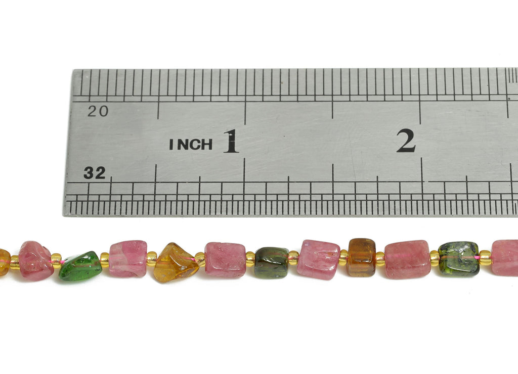6x4mm Tourmaline Natural Stone Beads - Nugget Tourmaline 15.5 inch /Strand - Handmade Gemstone Beads - Crystal Beads - Jewelry DIY - NS2708 - DOMEDBAZAAR