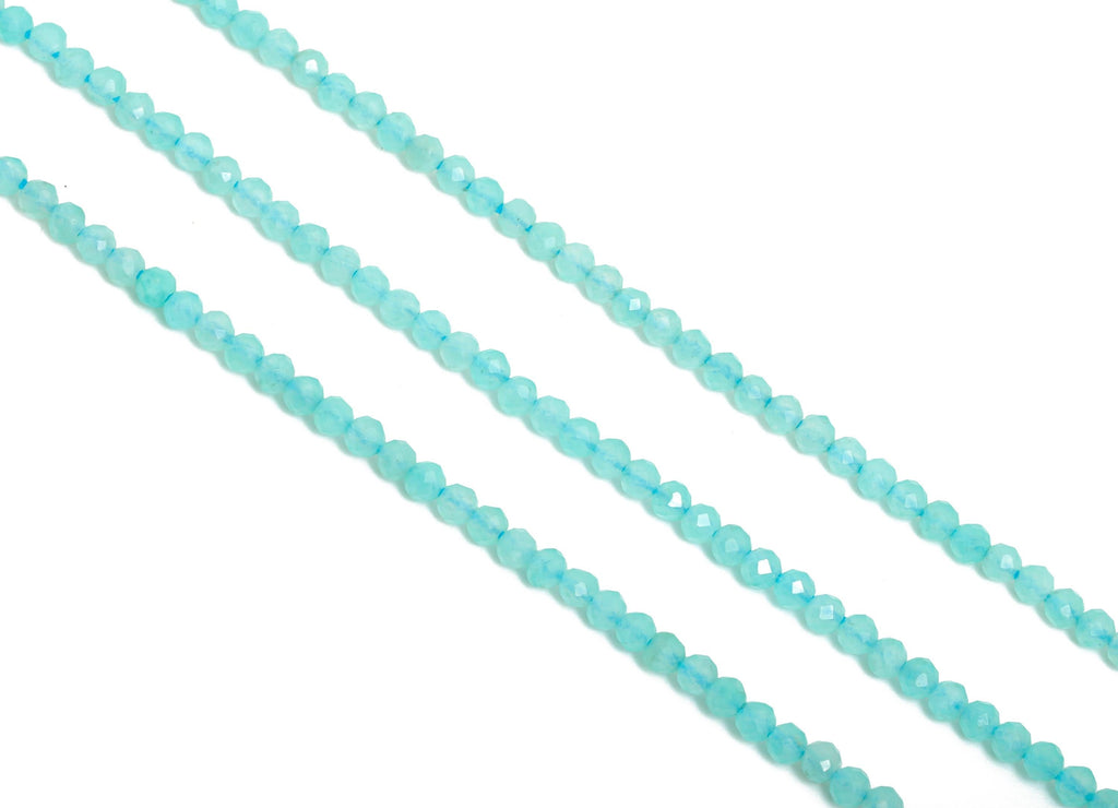 2mm Amazonite Natural Stone Beads - Faceted Round Amazonite 15.5 inch /Strand - High-Quality Gemstone Beads - Crystal Healing Beads - NS2447 - DOMEDBAZAAR