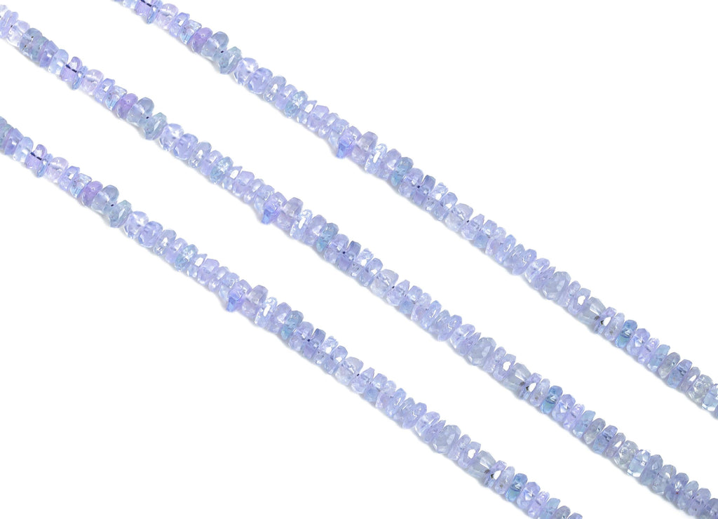 4mm Tanzanite Natural Stone Beads - Faceted Round Tanzanite 16.5 inch /Strand - Handmade Gemstone Beads - Artisan Bead Making - NS2705 - DOMEDBAZAAR